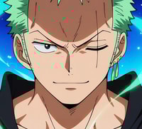 Profile picture (zoro anime pfp one eye) with dims of 422x382 and size of 180.46 KB