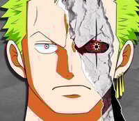 Profile picture (zoro anime pfp one eye) with dims of 373x326 and size of 172.78 KB