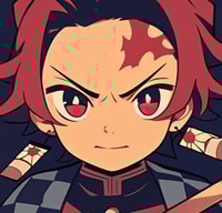 Profile picture (tanjiro anime pfp) with dims of 352x338 and size of 148.35 KB