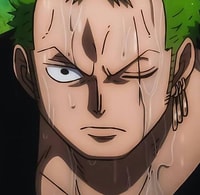 Profile picture (zoro anime pfp one eye) with dims of 409x399 and size of 176.13 KB