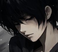 Profile picture (depressed anime pfp) with dims of 722x648 and size of 493.80 KB