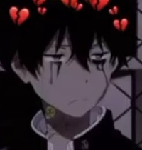 Profile picture (depressed anime pfp) with dims of 280x295 and size of 52.98 KB