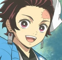 Profile picture (tanjiro anime pfp) with dims of 352x346 and size of 154.18 KB