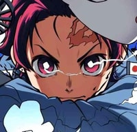 Profile picture (tanjiro anime pfp) with dims of 351x337 and size of 188.25 KB