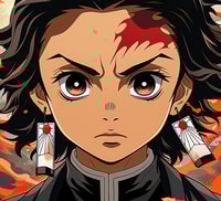 Profile picture (tanjiro anime pfp) with dims of 539x492 and size of 420.53 KB