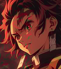Profile picture (tanjiro anime pfp) with dims of 241x273 and size of 96.50 KB