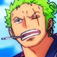 Profile picture (zoro anime pfp one eye) with dims of 253x255 and size of 106.28 KB