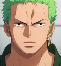 Profile picture (zoro anime pfp one eye) with dims of 368x394 and size of 137.98 KB