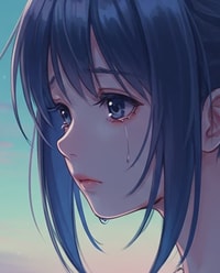 Profile picture (depressed anime pfp) with dims of 367x456 and size of 138.65 KB