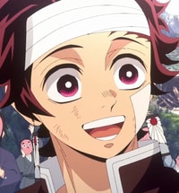 Profile picture (tanjiro anime pfp) with dims of 592x637 and size of 411.48 KB