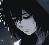 Profile picture (depressed anime pfp) with dims of 343x322 and size of 115.94 KB