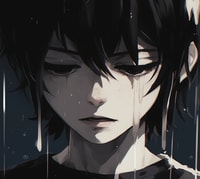 Profile picture (depressed anime pfp) with dims of 973x875 and size of 834.85 KB