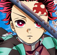 Profile picture (tanjiro anime pfp) with dims of 198x191 and size of 79.70 KB