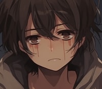 Profile picture (depressed anime pfp) with dims of 450x395 and size of 214.40 KB