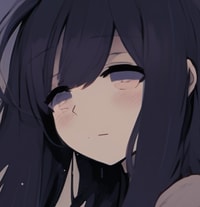 Profile picture (depressed anime pfp) with dims of 305x316 and size of 110.91 KB
