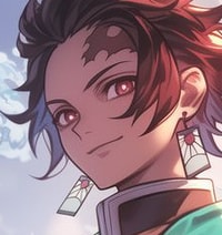 Profile picture (tanjiro anime pfp) with dims of 228x242 and size of 85.99 KB