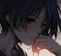 Profile picture (depressed anime pfp) with dims of 315x294 and size of 130.82 KB