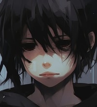 Profile picture (depressed anime pfp) with dims of 583x647 and size of 397.35 KB