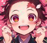 Profile picture (tanjiro anime pfp) with dims of 708x654 and size of 654.44 KB