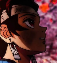 Profile picture (tanjiro anime pfp) with dims of 298x330 and size of 124.33 KB