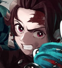 Profile picture (tanjiro anime pfp) with dims of 297x326 and size of 132.98 KB