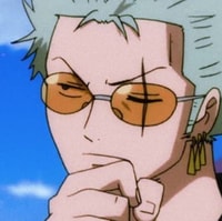 Profile picture (zoro anime pfp one eye) with dims of 326x325 and size of 134.24 KB