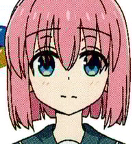Profile picture (boochi the rock anime pfp) with dims of 393x414 and size of 354.41 KB