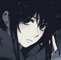 Profile picture (depressed anime pfp) with dims of 324x322 and size of 102.72 KB