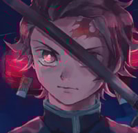 Profile picture (tanjiro anime pfp) with dims of 218x211 and size of 60.92 KB