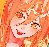 Profile picture (power chainsaw man pfp) with dims of 371x352 and size of 249.75 KB