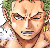 Profile picture (zoro anime pfp one eye) with dims of 610x583 and size of 562.38 KB