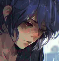 Profile picture (depressed anime pfp) with dims of 682x710 and size of 590.60 KB