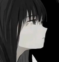 Profile picture (depressed anime pfp) with dims of 344x361 and size of 46.53 KB