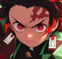 Profile picture (tanjiro anime pfp) with dims of 224x214 and size of 83.67 KB