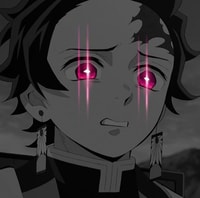 Profile picture (tanjiro anime pfp) with dims of 604x600 and size of 204.84 KB