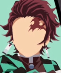 Profile picture (tanjiro anime pfp) with dims of 417x494 and size of 184.25 KB