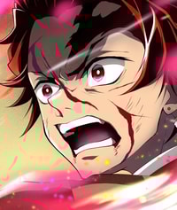 Profile picture (tanjiro anime pfp) with dims of 421x500 and size of 293.86 KB