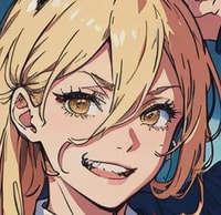 Profile picture (power chainsaw man pfp) with dims of 348x338 and size of 184.46 KB