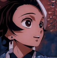 Profile picture (tanjiro anime pfp) with dims of 619x631 and size of 388.19 KB