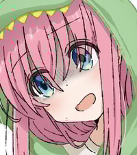 Profile picture (boochi the rock anime pfp) with dims of 309x351 and size of 173.67 KB