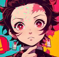 Profile picture (tanjiro anime pfp) with dims of 324x318 and size of 169.05 KB