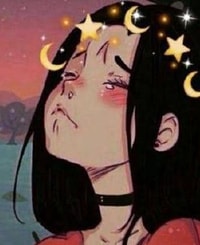 Profile picture (depressed anime pfp) with dims of 254x312 and size of 103.12 KB