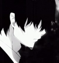 Profile picture (depressed anime pfp) with dims of 385x413 and size of 161.31 KB