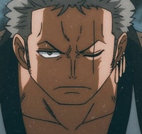 Profile picture (zoro anime pfp one eye) with dims of 584x553 and size of 531.34 KB