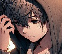 Profile picture (depressed anime pfp) with dims of 326x290 and size of 205.69 KB