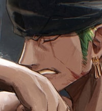Profile picture (zoro anime pfp one eye) with dims of 457x497 and size of 252.31 KB