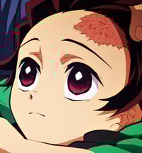 Profile picture (tanjiro anime pfp) with dims of 458x495 and size of 257.77 KB
