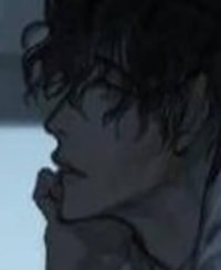 Profile picture (depressed anime pfp) with dims of 309x378 and size of 46.21 KB