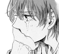 Profile picture (depressed anime pfp) with dims of 346x318 and size of 66.78 KB