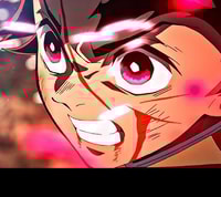 Profile picture (tanjiro anime pfp) with dims of 339x303 and size of 150.97 KB